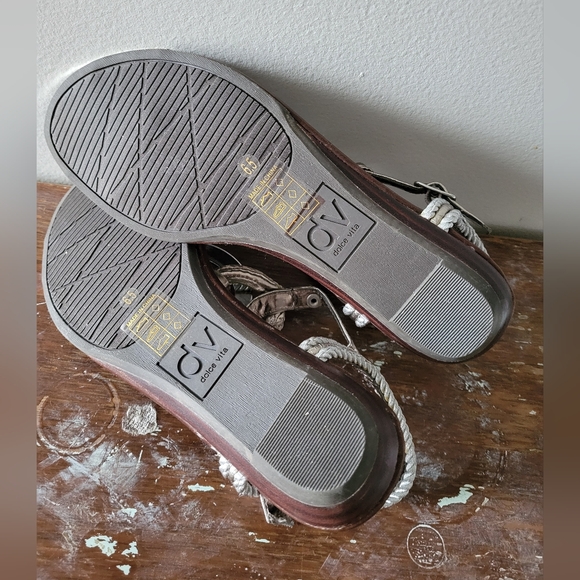 DOLCE VITA silver and brown rope sandals never worn - Picture 8 of 9